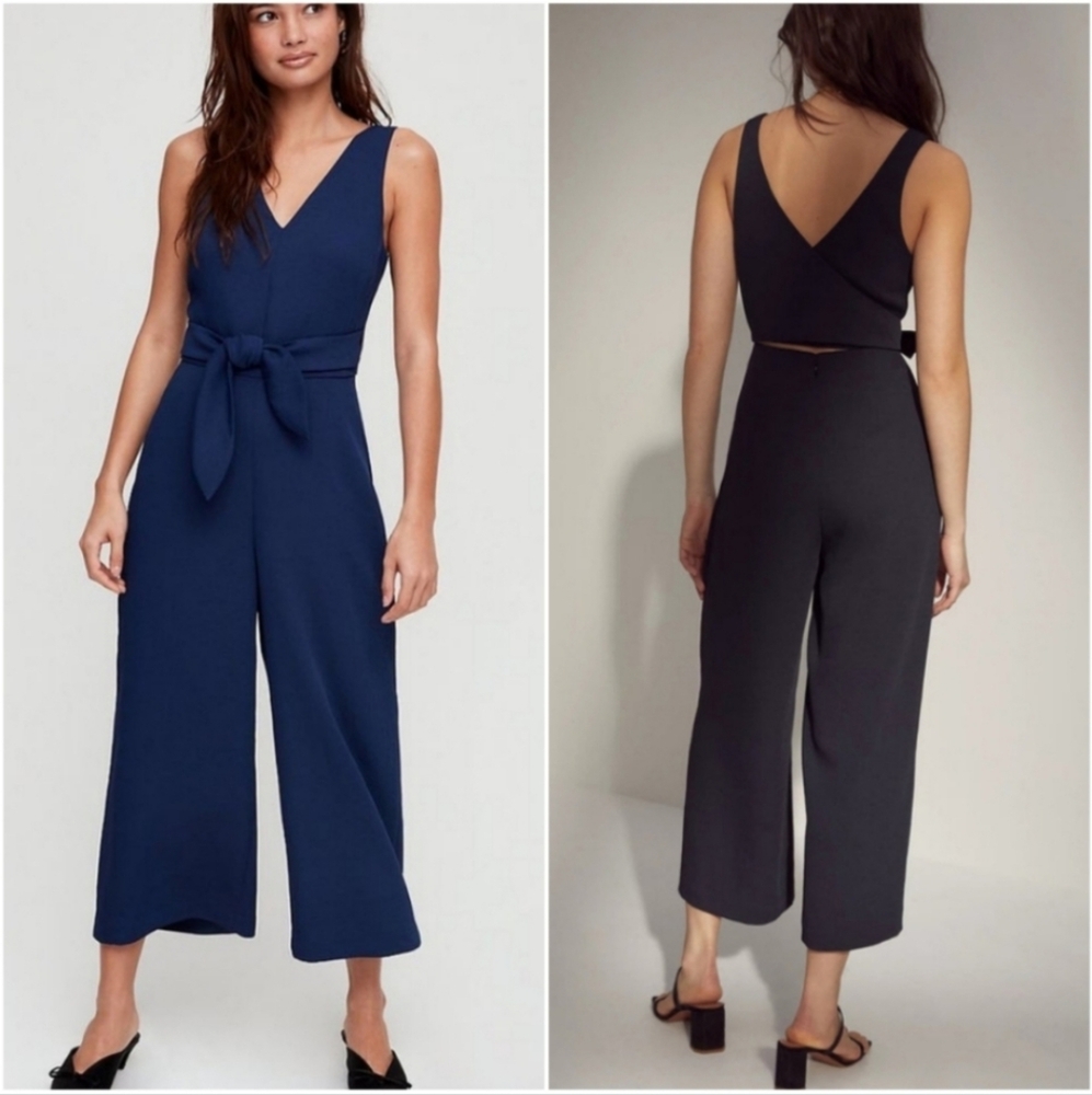 Aritzia Wilfred Ecoulement Jumpsuit Navy Blue 2 NWT